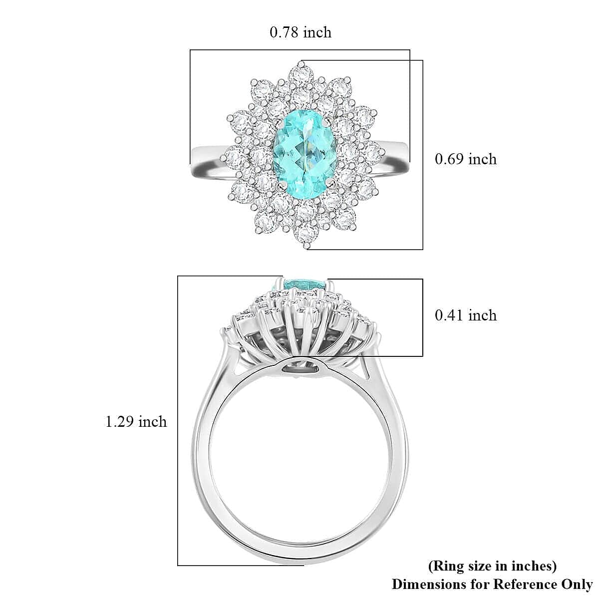 950 Platinum  AAAA  Paraiba Tourmaline   White Diamond  VS Ring 2.50 ct,  Platinum Wt. 11.57 Gms  2.500  Ct.