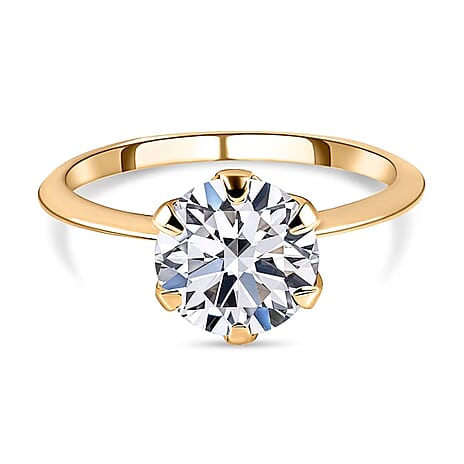 Luxuriant 9K Yellow Gold SGL Certified (VS-EF) Lab Grown Diamond Floatel Solitaire Ring 1.00 Ct.