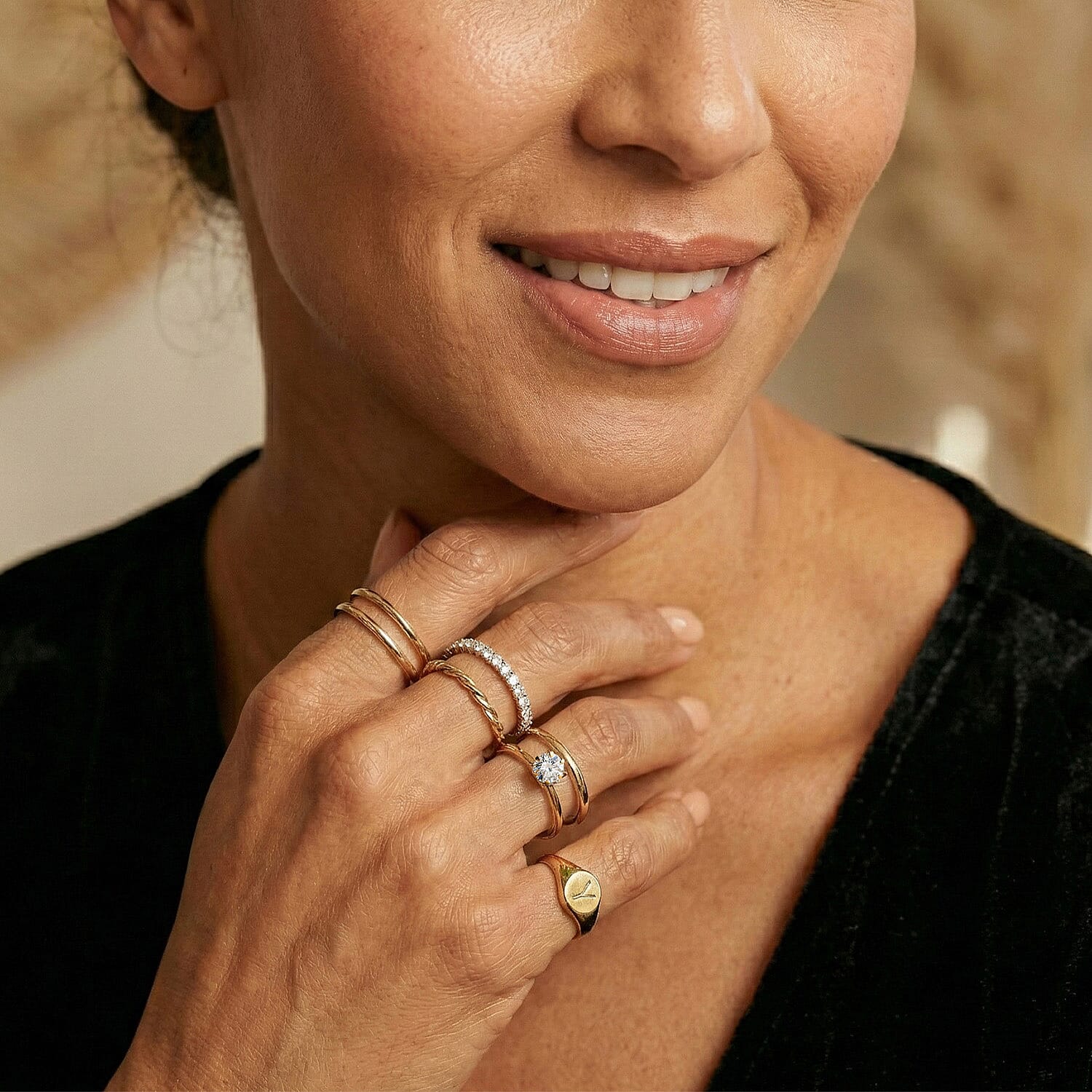 Luxuriant 9K Yellow Gold SGL Certified (VS-EF) Lab Grown Diamond Floatel Solitaire Ring 1.00 Ct.