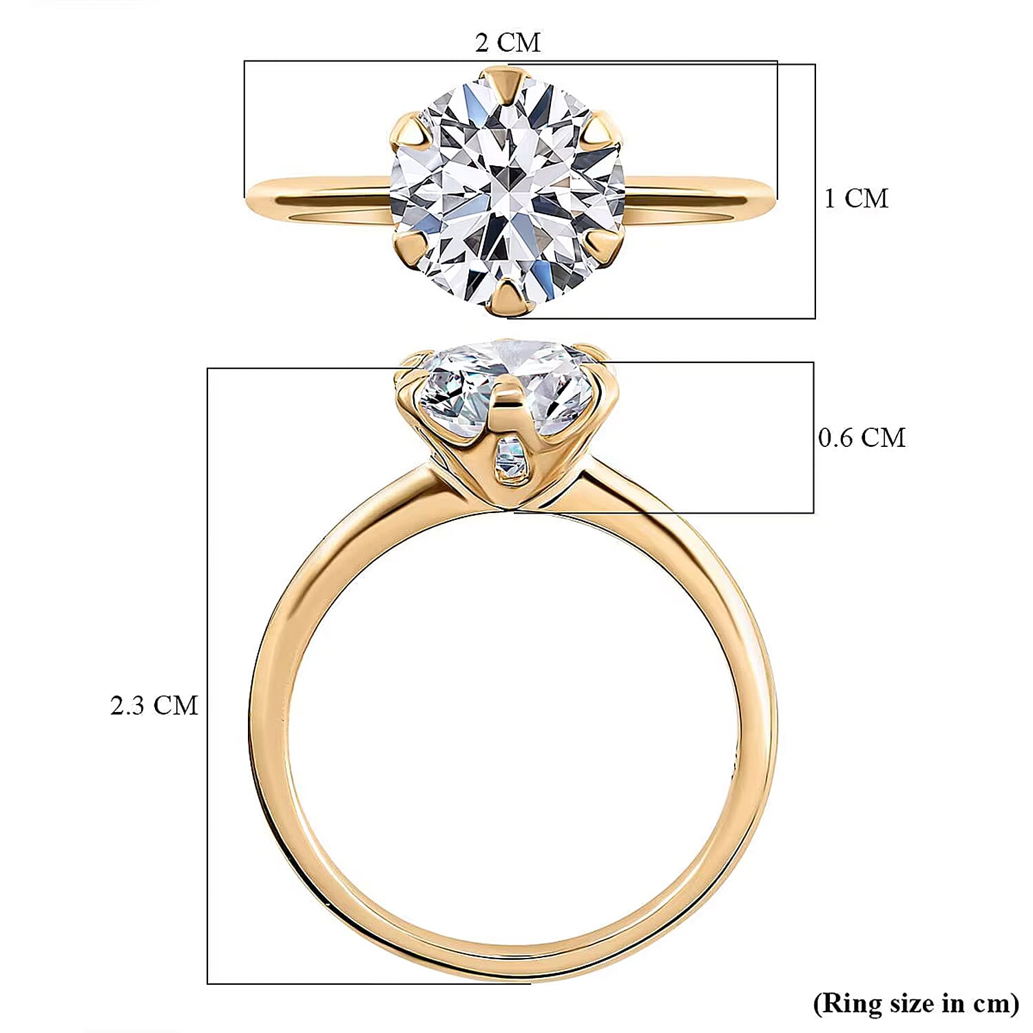 Luxuriant 9K Yellow Gold SGL Certified (VS-EF) Lab Grown Diamond Floatel Solitaire Ring 1.00 Ct.