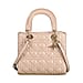 Quilted Lattice Pattern Genuine Leather Crossbody Bag