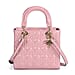 Quilted Lattice Pattern Genuine Leather Crossbody Bag