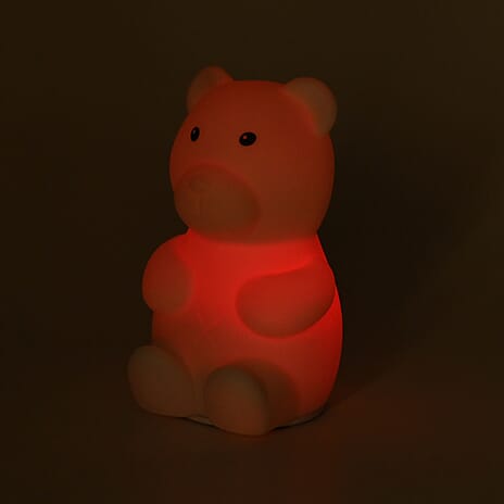Squishy Colour Changing Rechargeable Silicone Lamp - Bear