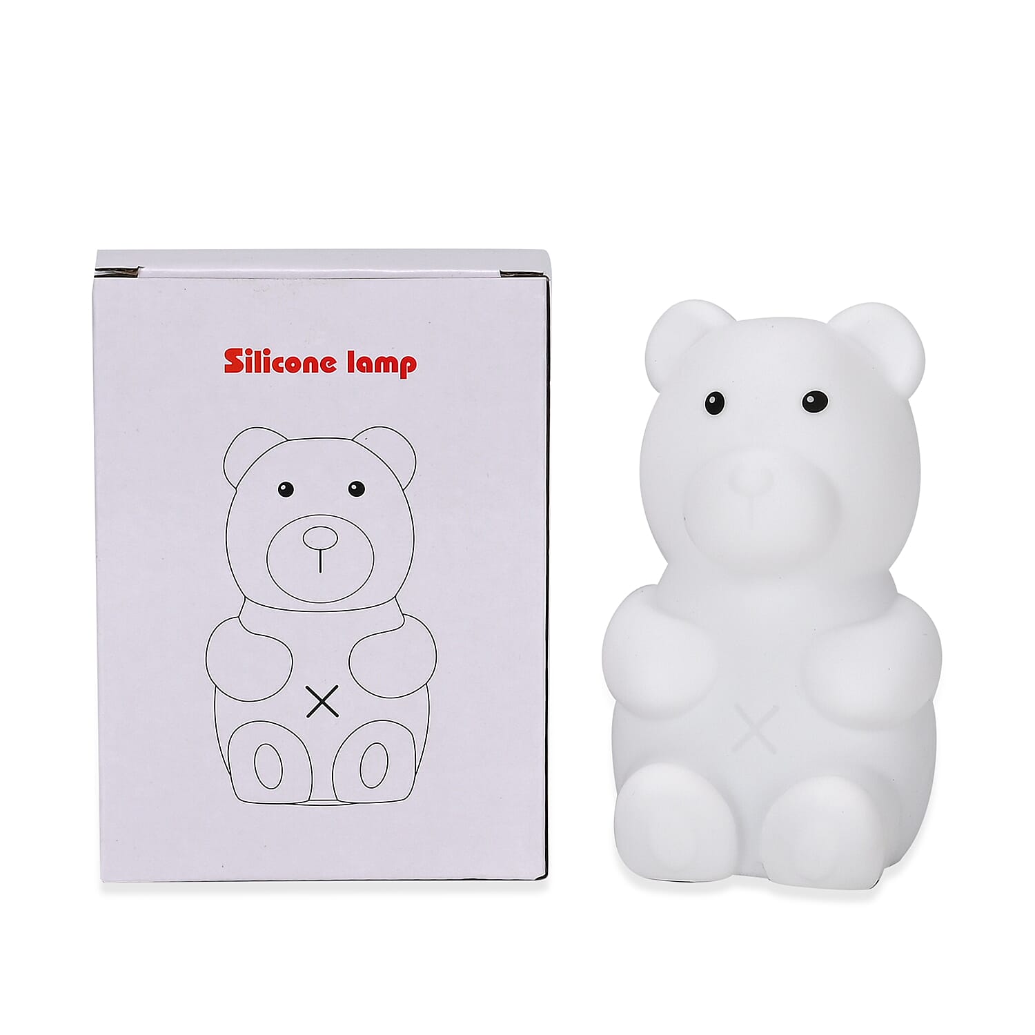Squishy Colour Changing Rechargeable Silicone Lamp - Bear