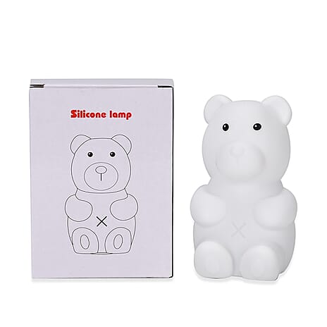 Squishy Colour Changing Rechargeable Silicone Lamp - Bear