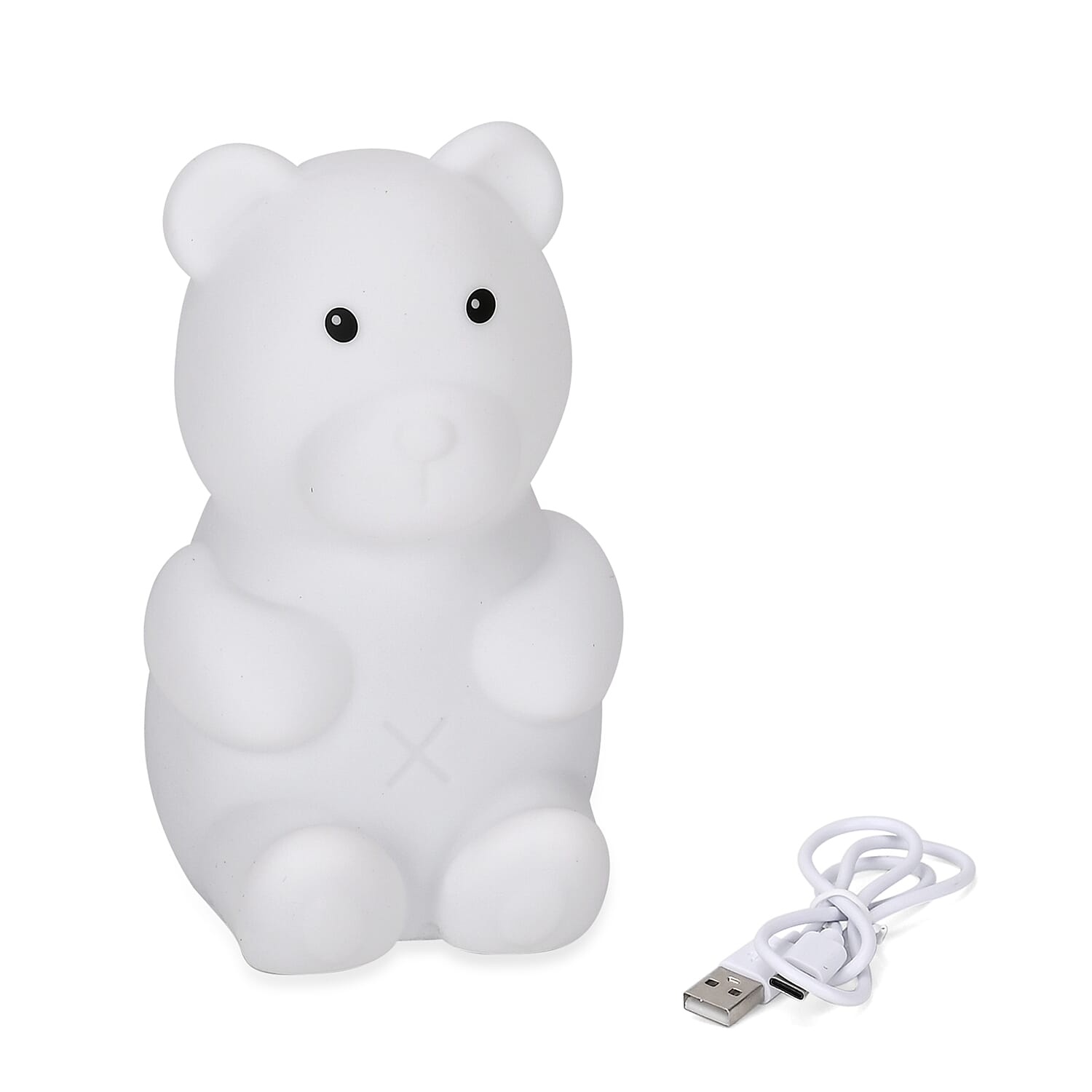 Squishy Colour Changing Rechargeable Silicone Lamp - Bear