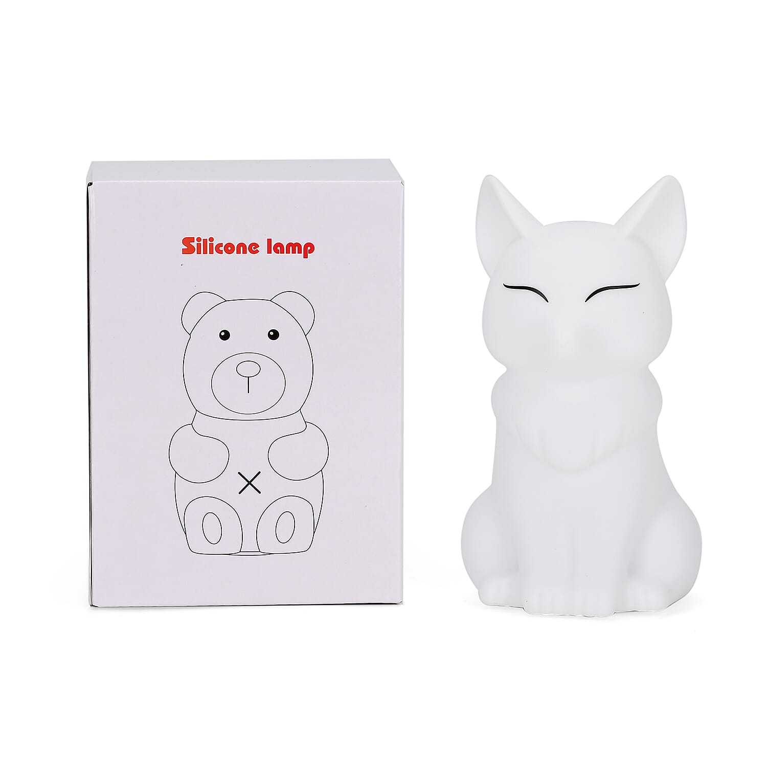 Squishy Colour Changing Rechargeable Silicone Lamp - Fox