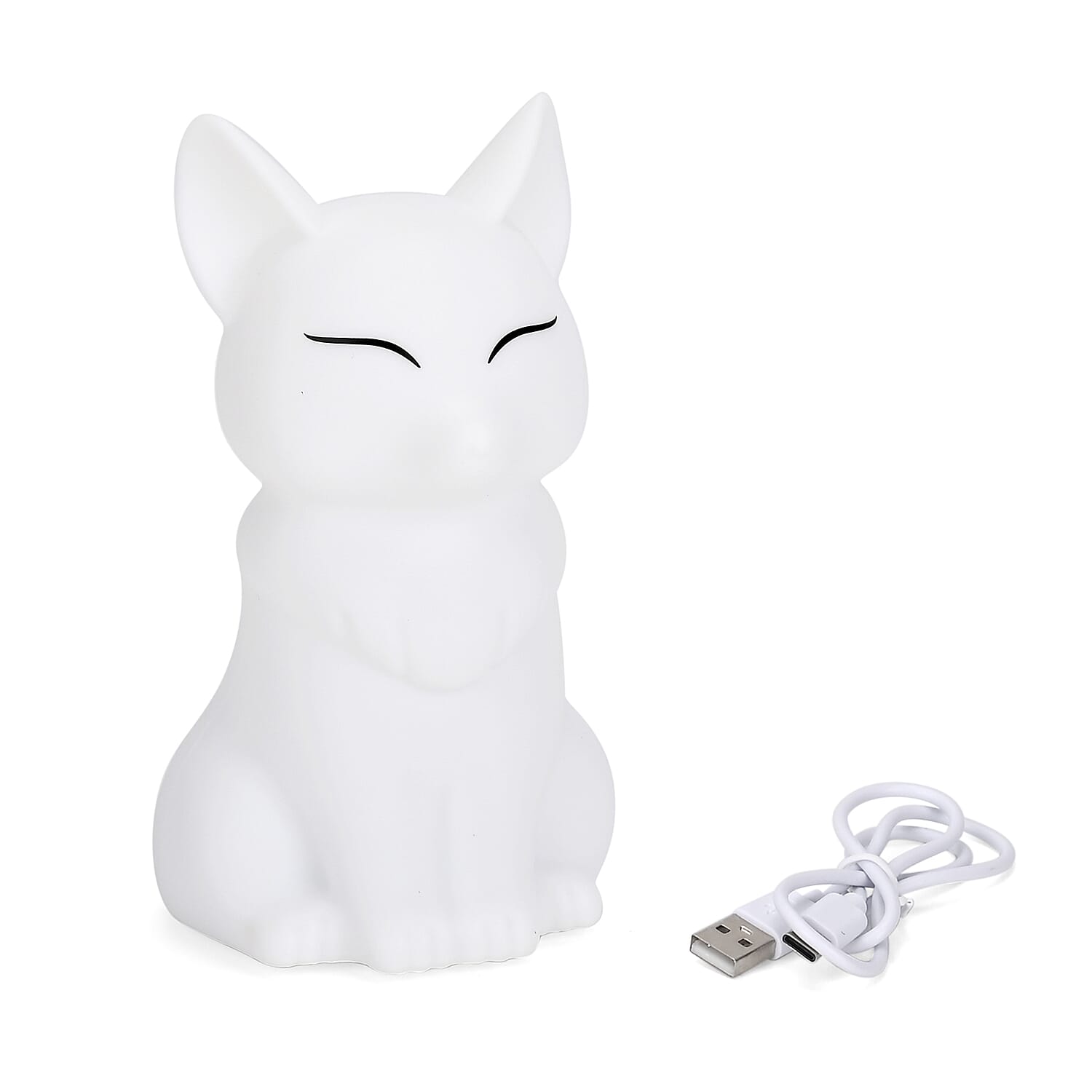 Squishy Colour Changing Rechargeable Silicone Lamp - Fox