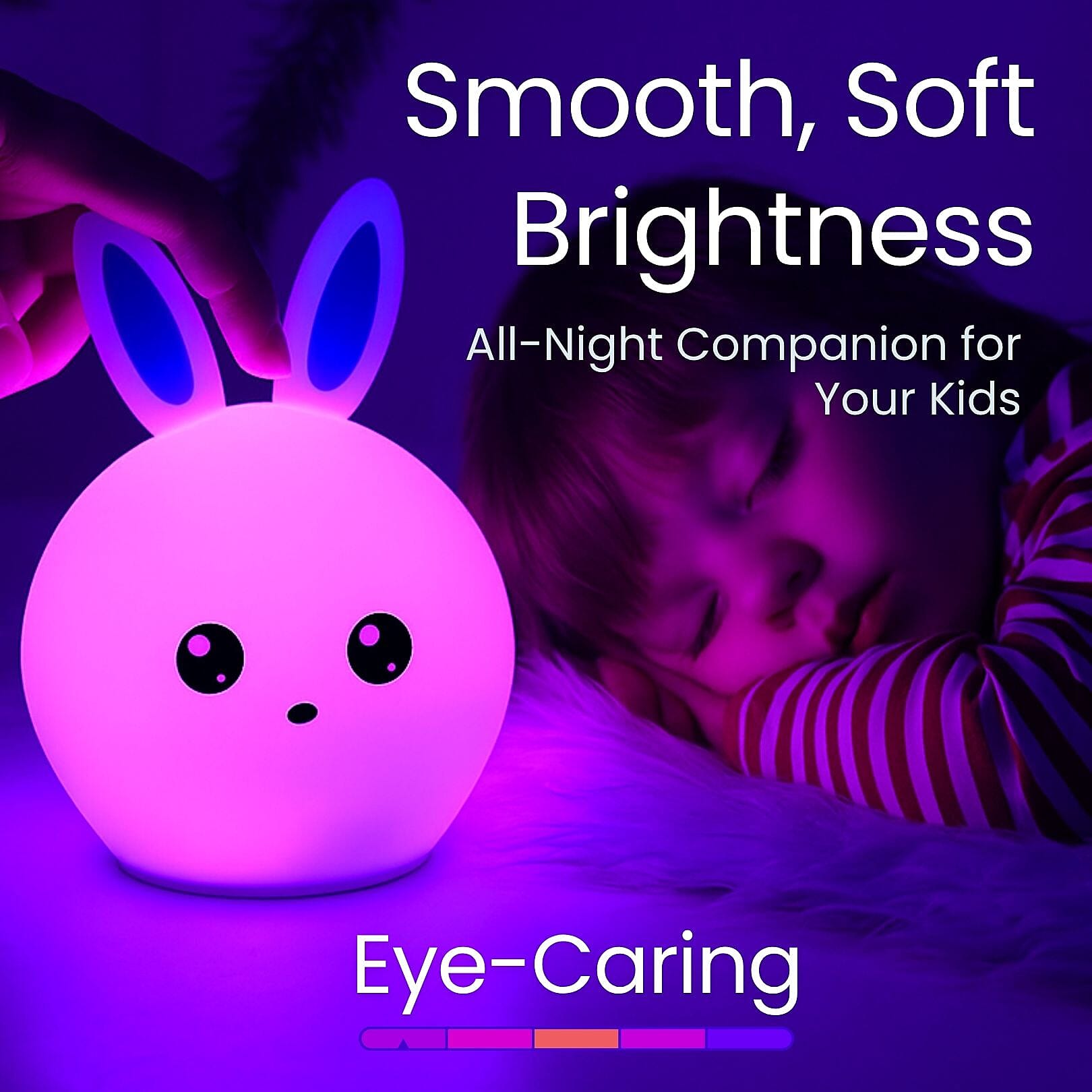 Squishy Colour Changing Rechargeable Silicone Lamp - Rabbit