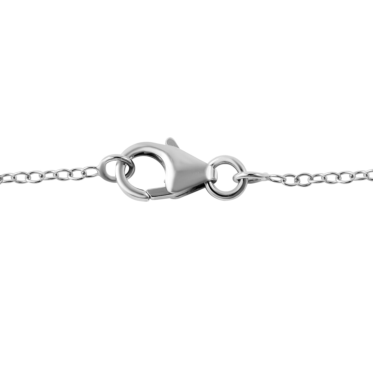 Queen Conch Shell & White Zircon Knot Necklace (Size - 18) in Rhodium Overlay Sterling Silver 6.36 Ct. Queen Conch Shell & White Zircon Knot Necklace (Size - 18) in Rhodium Overlay Sterling Silver 6.36 Ct.