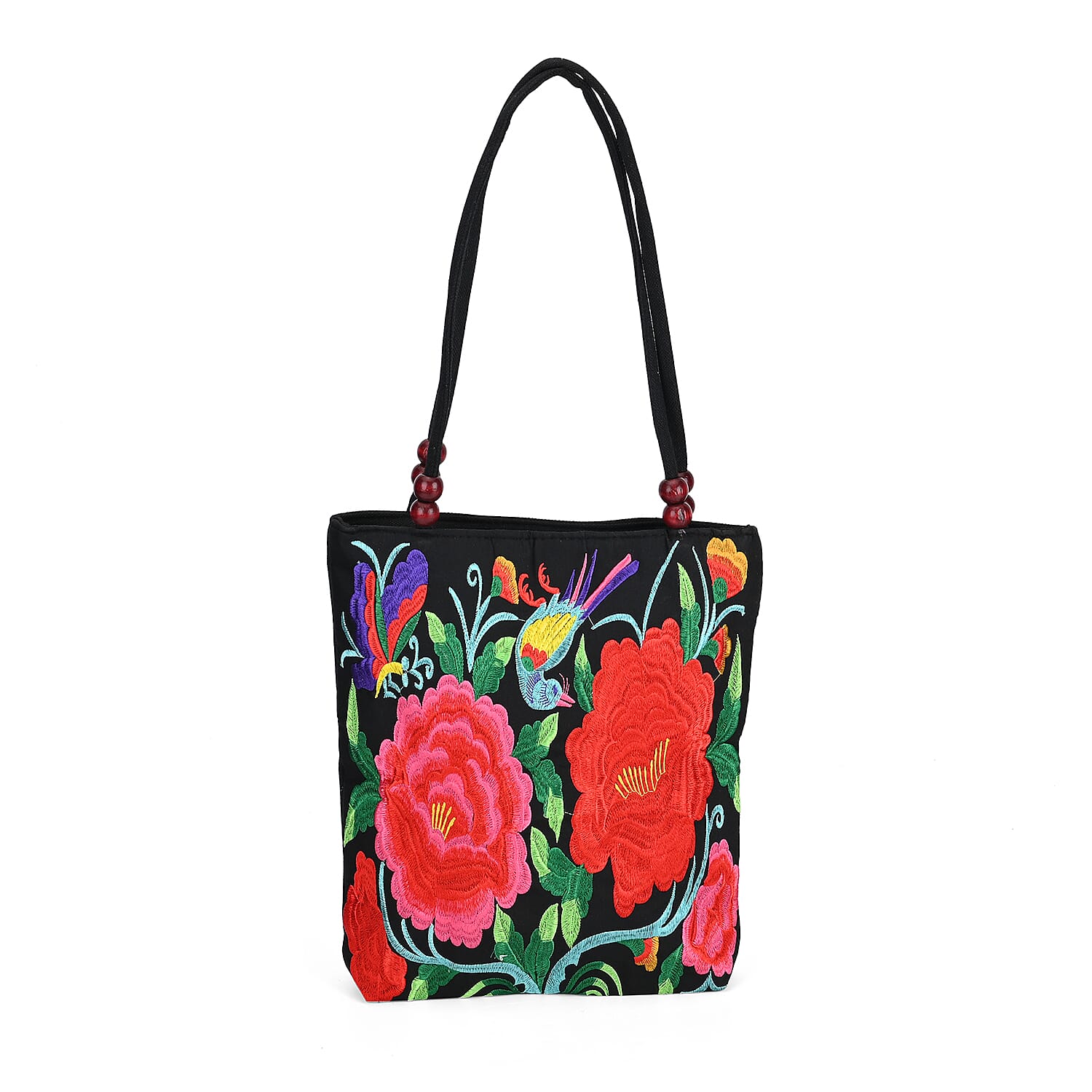 Embroidered Tote Bag (Size 29x10x31 cm) - Red