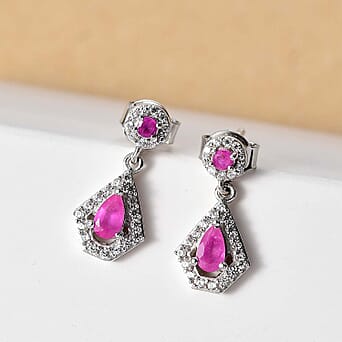https://tjcuk.sirv.com/Products/78/6/7860750/Mozambique-Ruby-White-Zircon-Dangling-Earring-in-rhodium-Sterling-Silv_7860750_1.jpg?w=342&h=342