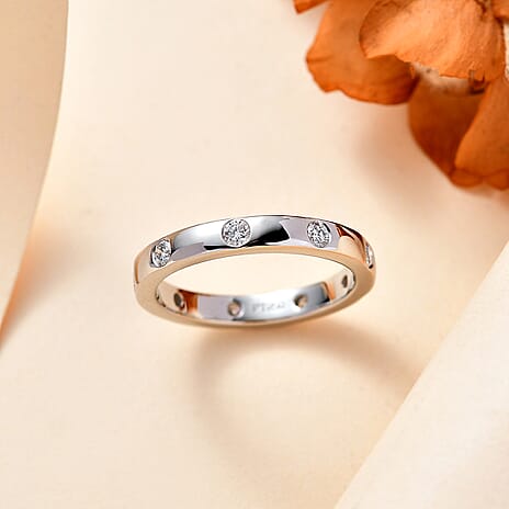 Luxuriant - 950 Platinum SGL Certified (VS-EF) Lab Grown Diamond Band Ring 0.50 Ct, Platinum Wt. 7.07 Gms.