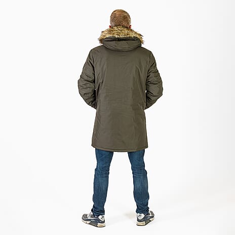 Threadbare Polyester Woven Jacket (Size 1x1 cm) - Khaki