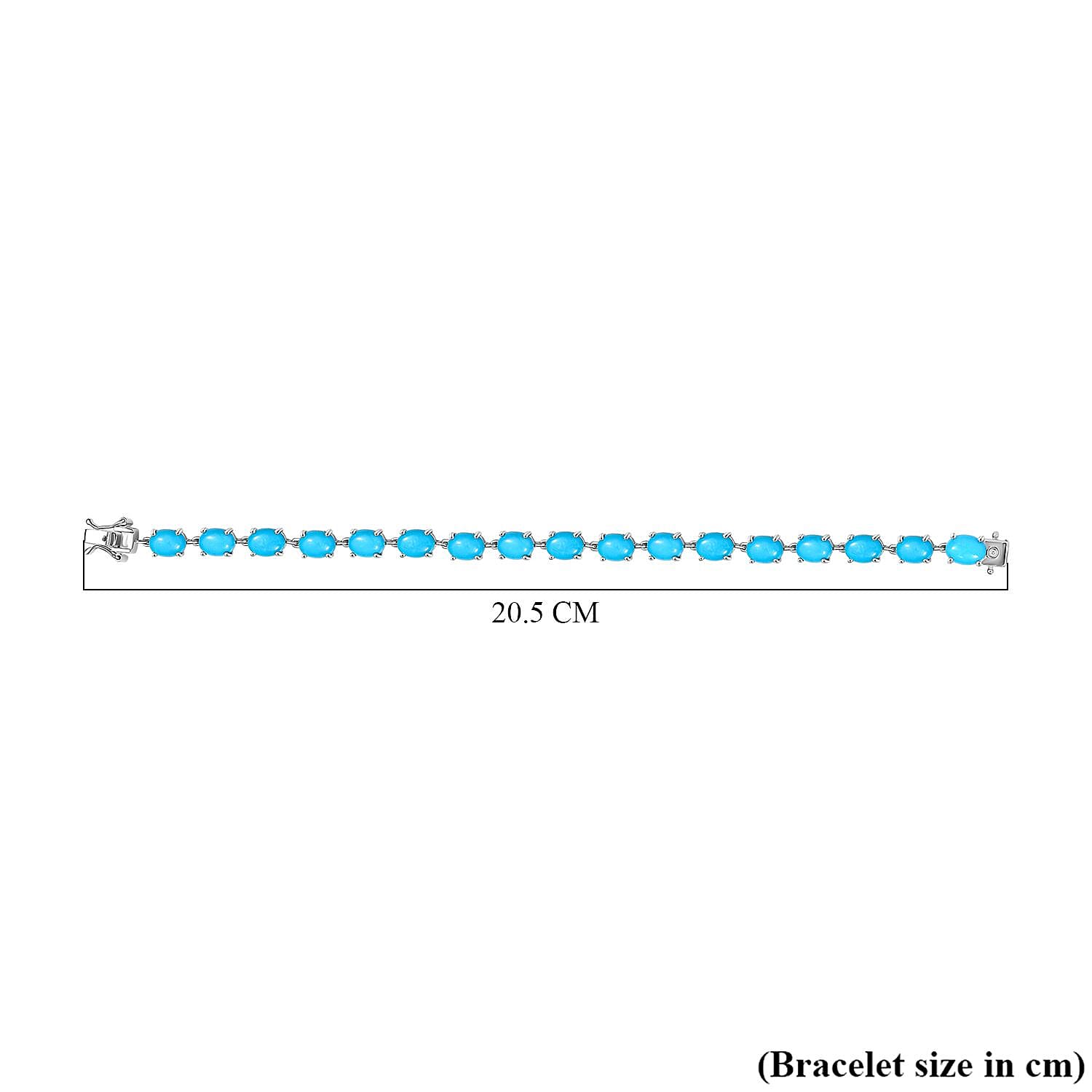 Sleeping Beauty Turquoise Tennis Bracelet in Sterling Silver