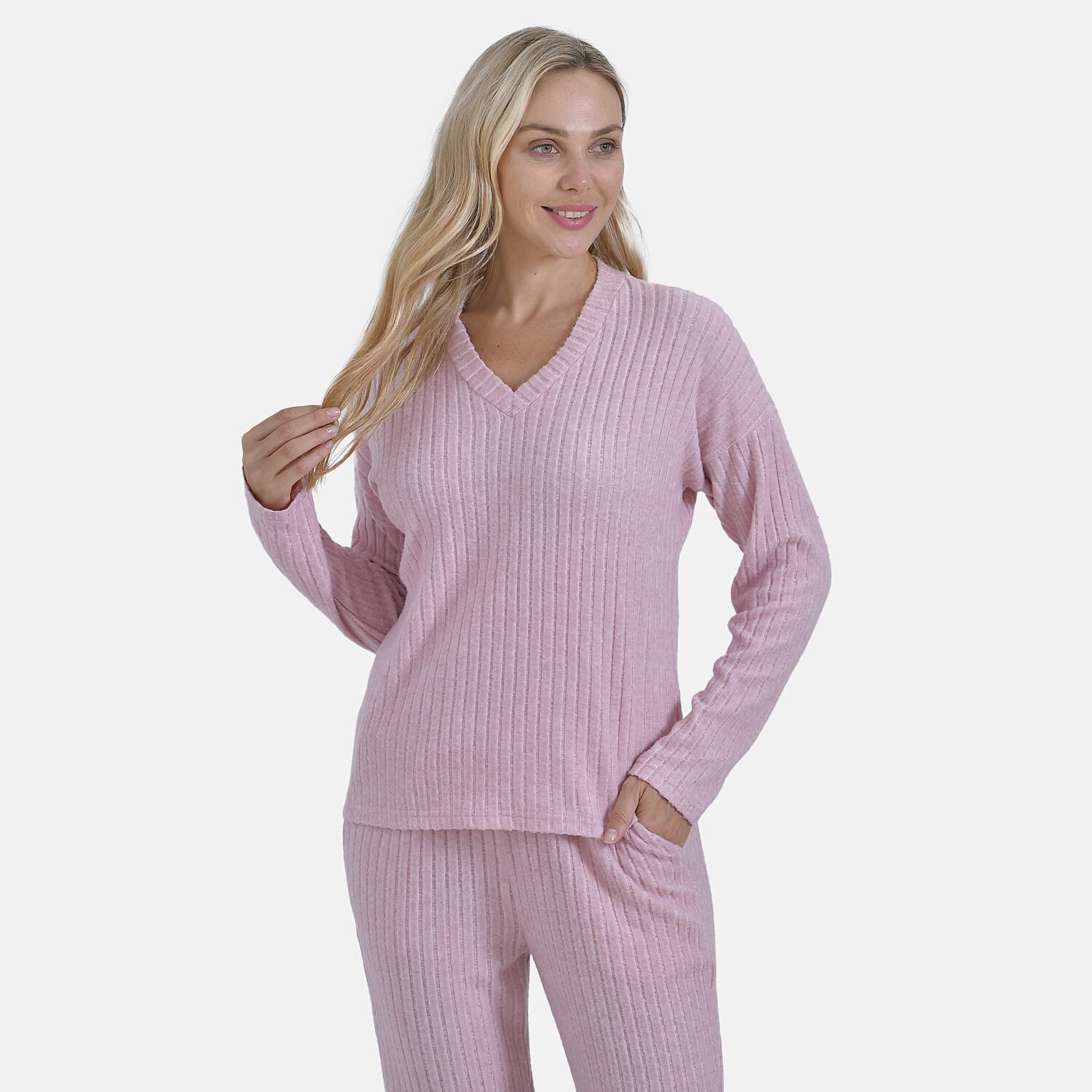 La Marey Two-piece Knitted Loungewear Set