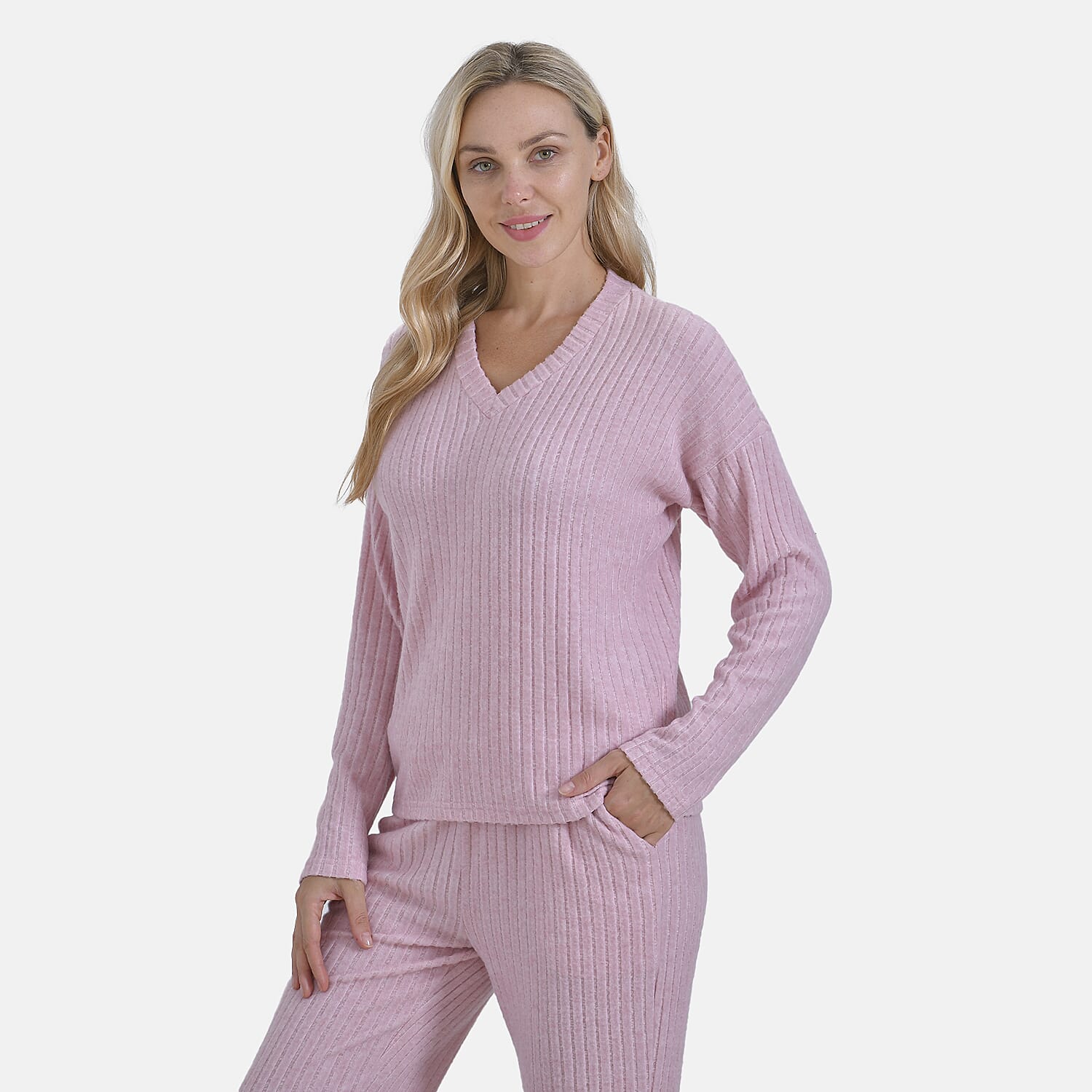 La Marey Two-piece Knitted Loungewear Set