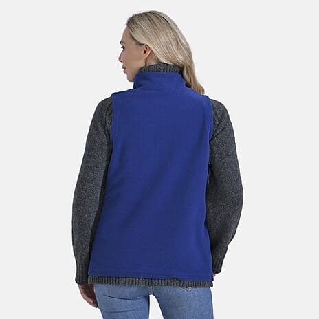 La Marey Turtleneck Gilet with Pockets (Size M) - Blue