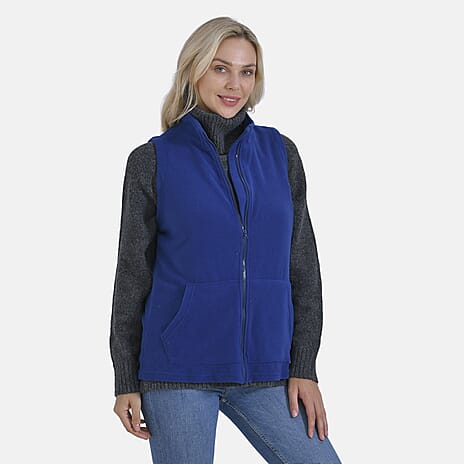 La Marey Turtleneck Gilet with Pockets (Size M) - Blue