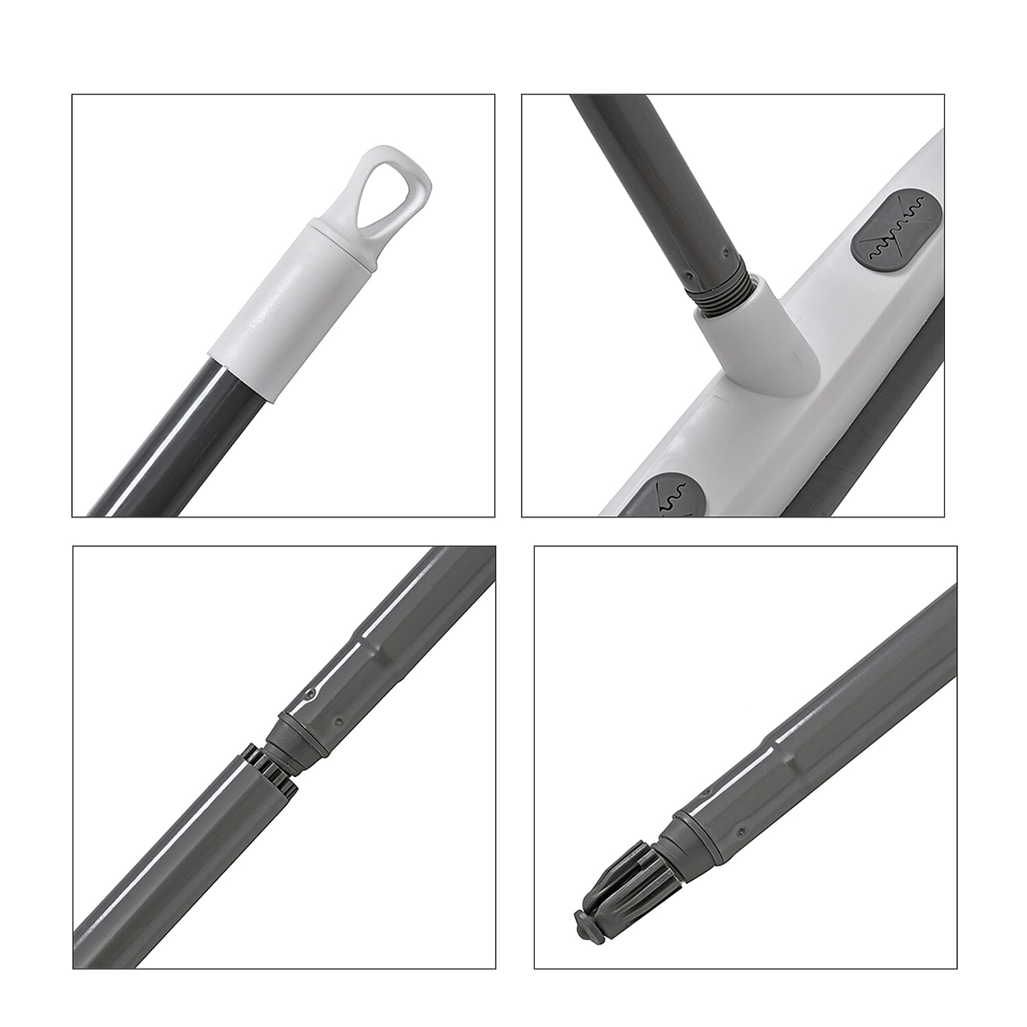 2 in 1 Broom with Squeegee - Stain, Pet Hair, Stubborn Grime, Dirty Water and Dust - Suitable for wet and dry cleaning, indoor- outdoor-Integrated squeegee - White 2 in 1 Broom with Squeegee - Stain, Pet Hair, Stubborn Grime, Dirty Water and Dust - Suitable for wet and dry cleaning, indoor- outdoor-Integrated squeegee - White