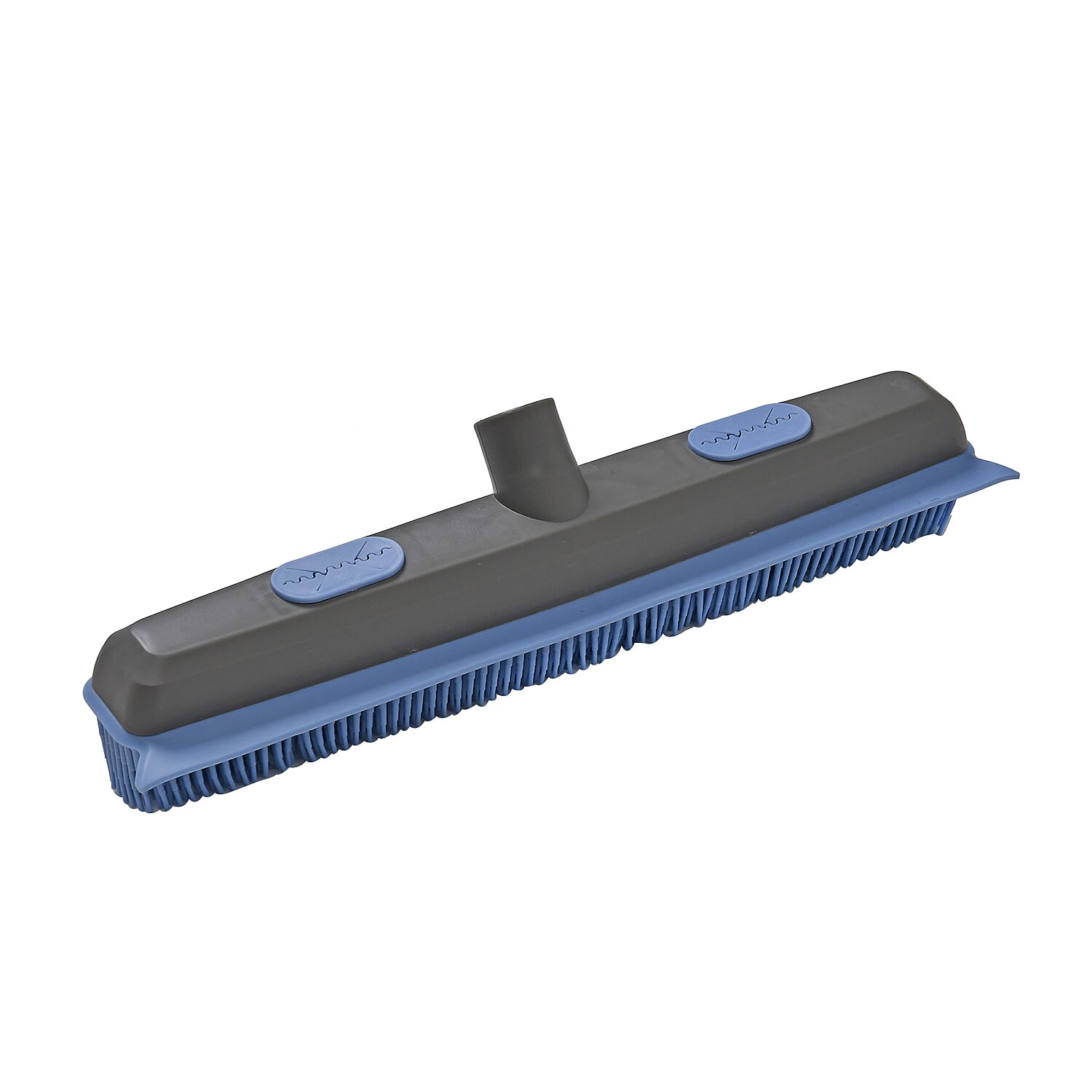 2 in 1 Broom with Squeegee - Stain, Pet Hair, Stubborn Grime, Dirty Water and Dust - Suitable for wet and dry cleaning, indoor- outdoor-Integrated squeegee. Blue