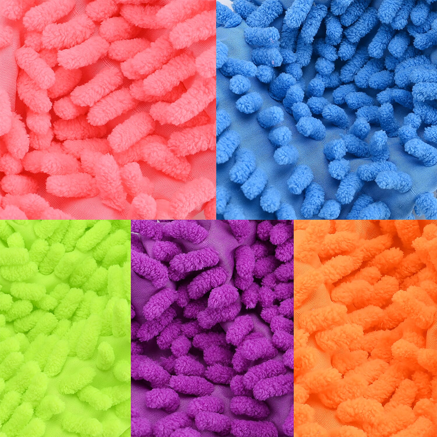 Set of 5 Mop Slippers in Assorted Colors Set of 5 Mop Slippers in Assorted Colors