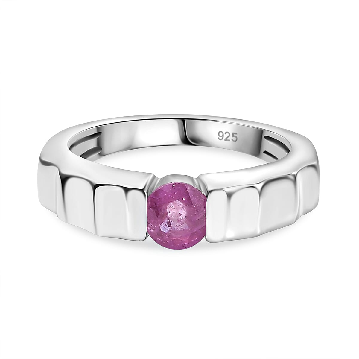 Deals NEW 925 Silver/18K Pink Sapphire Ring