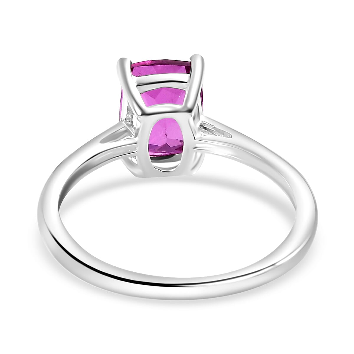 Patroke Kunzite Colour Quartz Solitaire Ring Sterling Silver 1.714  Ct.