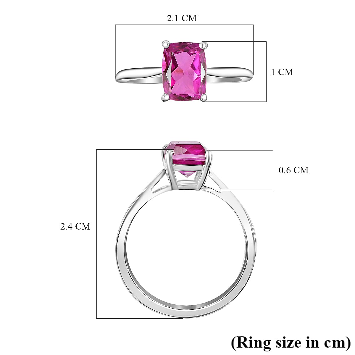 Patroke Kunzite Colour Quartz Solitaire Ring Sterling Silver 1.714  Ct.