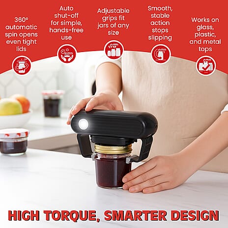 Homesmart Electric Jar Opener (2xAA Alkaline Battery not. Inc.) - Black