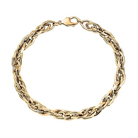 5th Avenue  Closeout Deal - Twisted Hexagonal Link Bracelet (Size - 8.5),  Gold Wt. 11.5 Gms