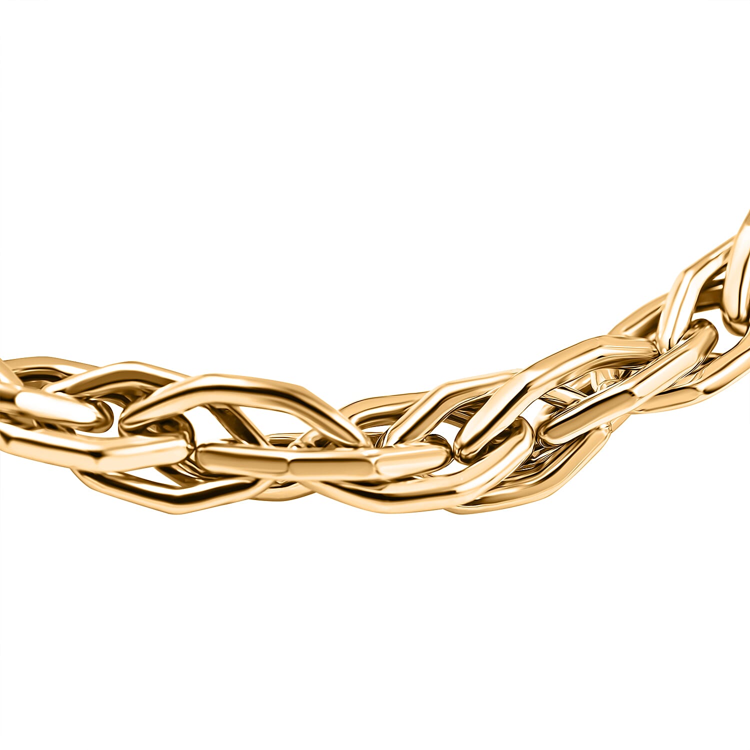 9K Yellow Gold Twisted Hexagonal Link Bracelet (Size - 8.5), Gold Wt. 11.40 Gms.