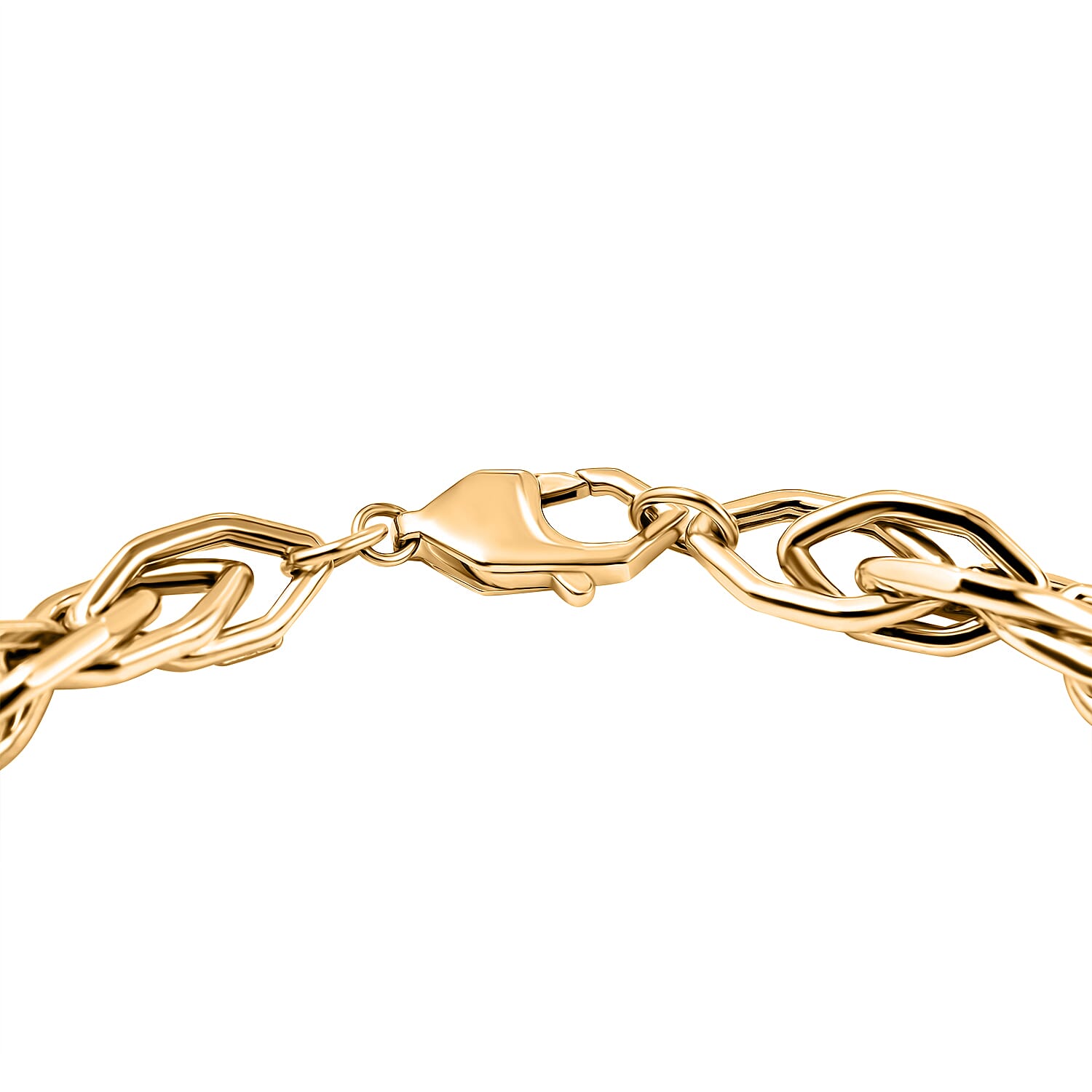 9K Yellow Gold Twisted Hexagonal Link Bracelet (Size - 8.5), Gold Wt. 11.40 Gms.