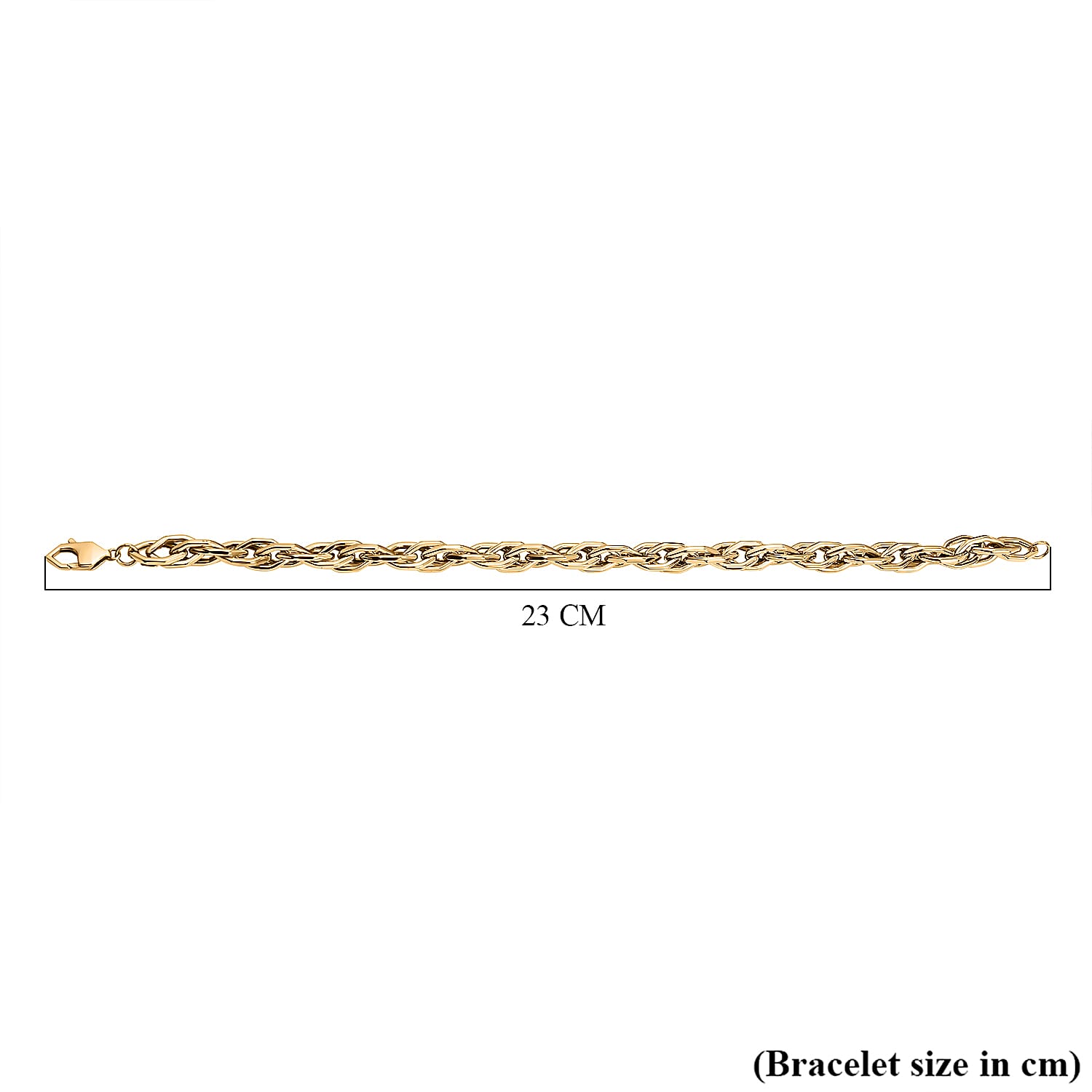 9K Yellow Gold Twisted Hexagonal Link Bracelet (Size - 8.5), Gold Wt. 11.40 Gms.