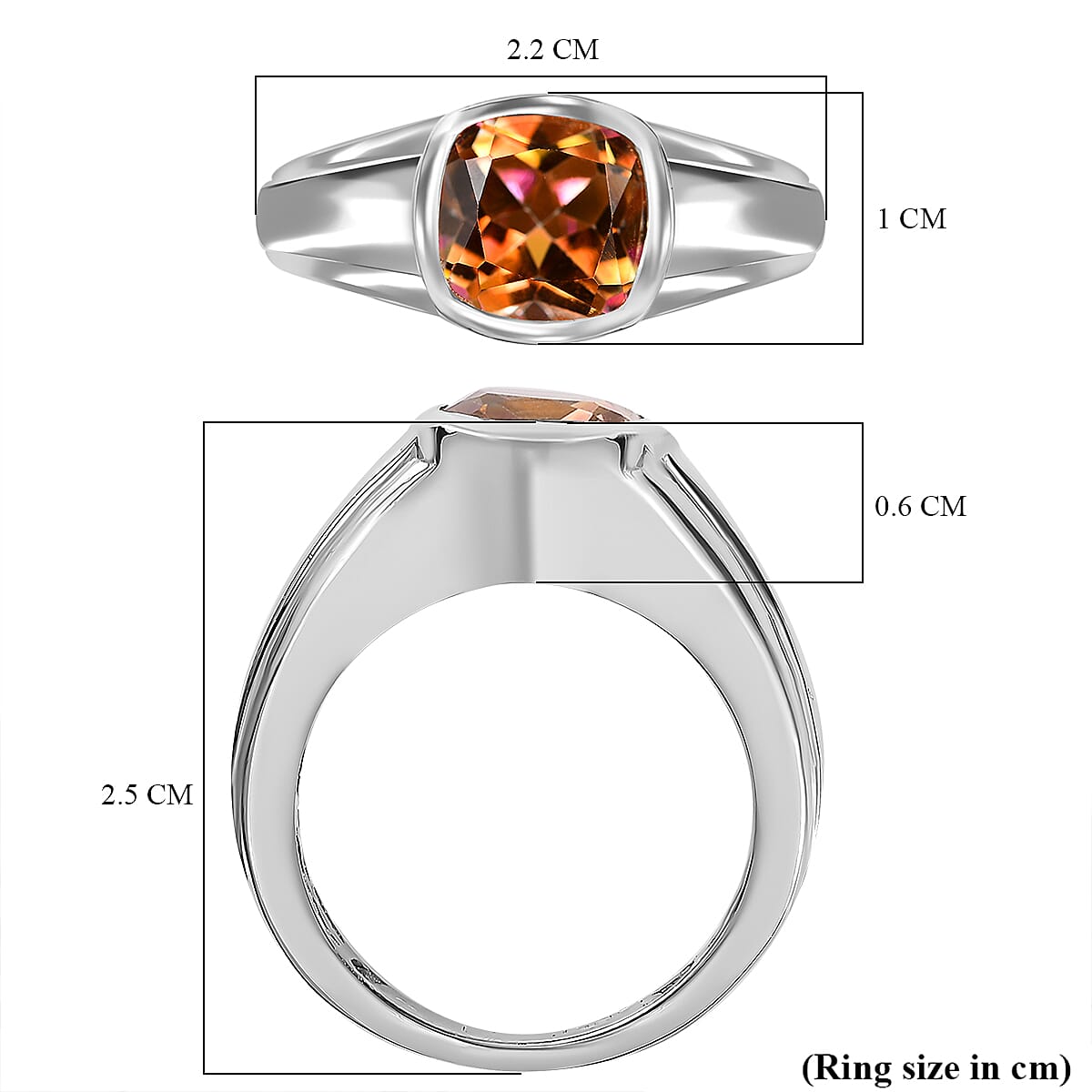 Twilight Mystic Quartz Ring 2.719  Ct.