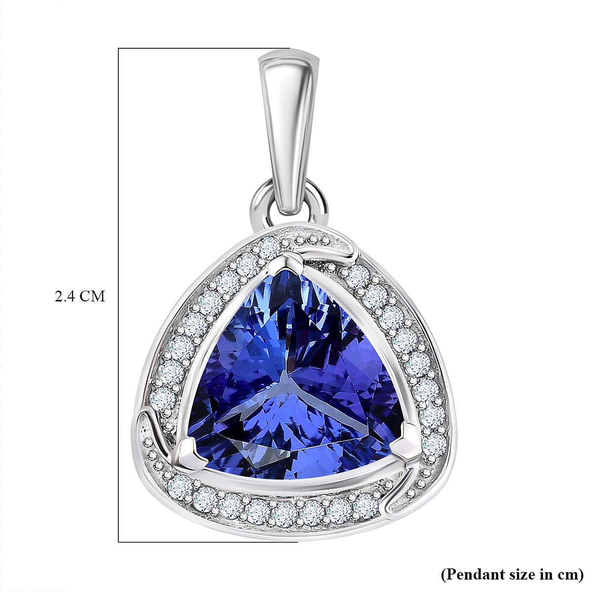 RHAPSODY 950 Platinum AAAA Tanzanite & Diamond VS-EF    Pendant 6.19 ct,  Platinum Wt. 7 Gms.