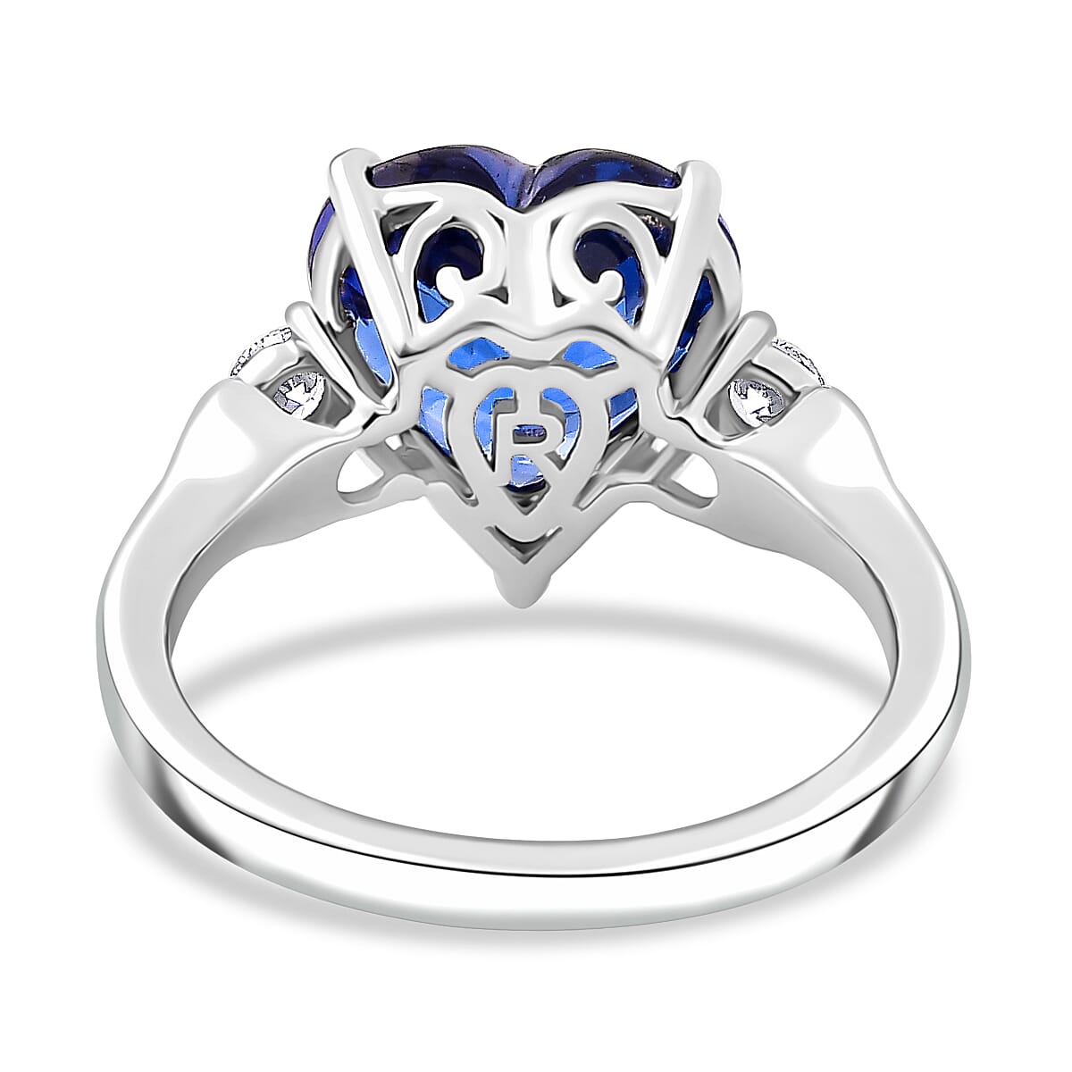 RHAPSODY 950 Platinum  AAAA  Tanzanite  White Diamond  EF, VS Solitaire Ring 5.68 ct,  Platinum Wt. 6.04 Gms
