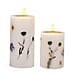Set of 2 LED Wax Candle Lights Embedded with Dry Flower (2AA Battery not inc.) - Red
