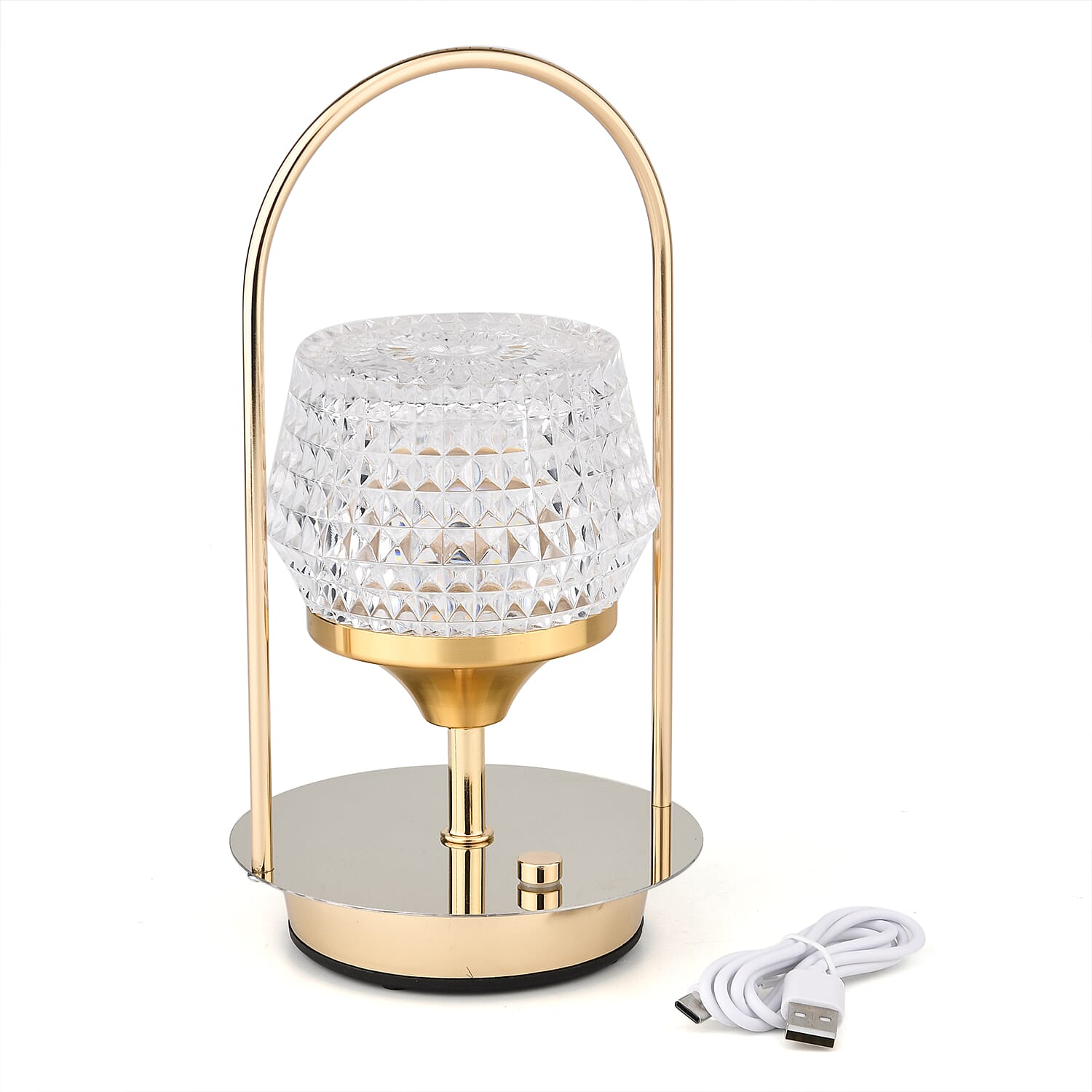 Rechargeable Crystal Effect Lamp with Touch Control (Battery 800mAh inc.) - Rose