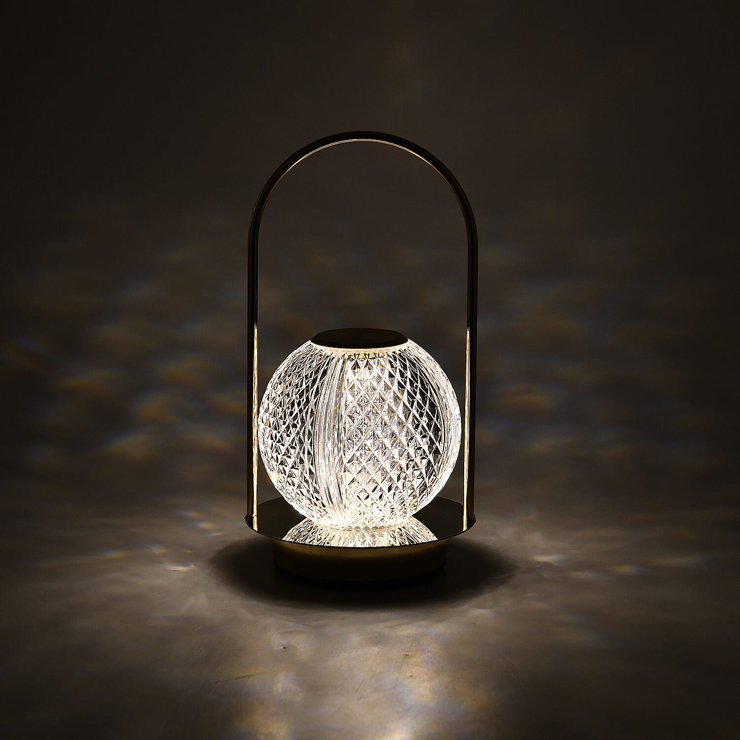 Rechargeable Crystal Effect Lamp with Touch Control (Battery 800mAh inc.) - Round