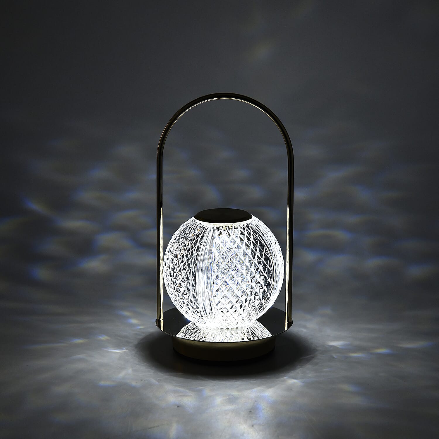 Rechargeable Crystal Effect Lamp with Touch Control (Battery 800mAh inc.) - Round