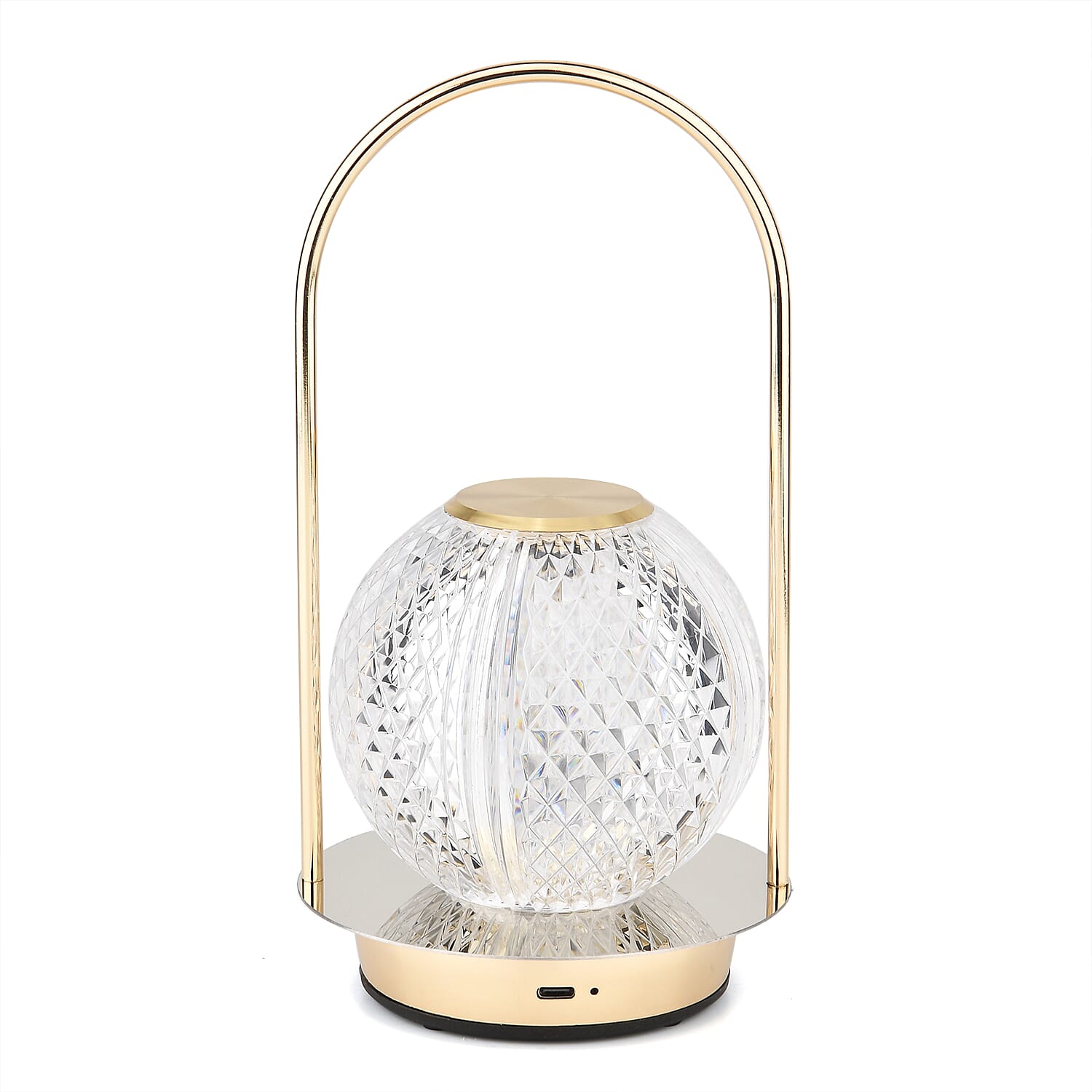 Rechargeable Crystal Effect Lamp with Touch Control (Battery 800mAh inc.) - Round