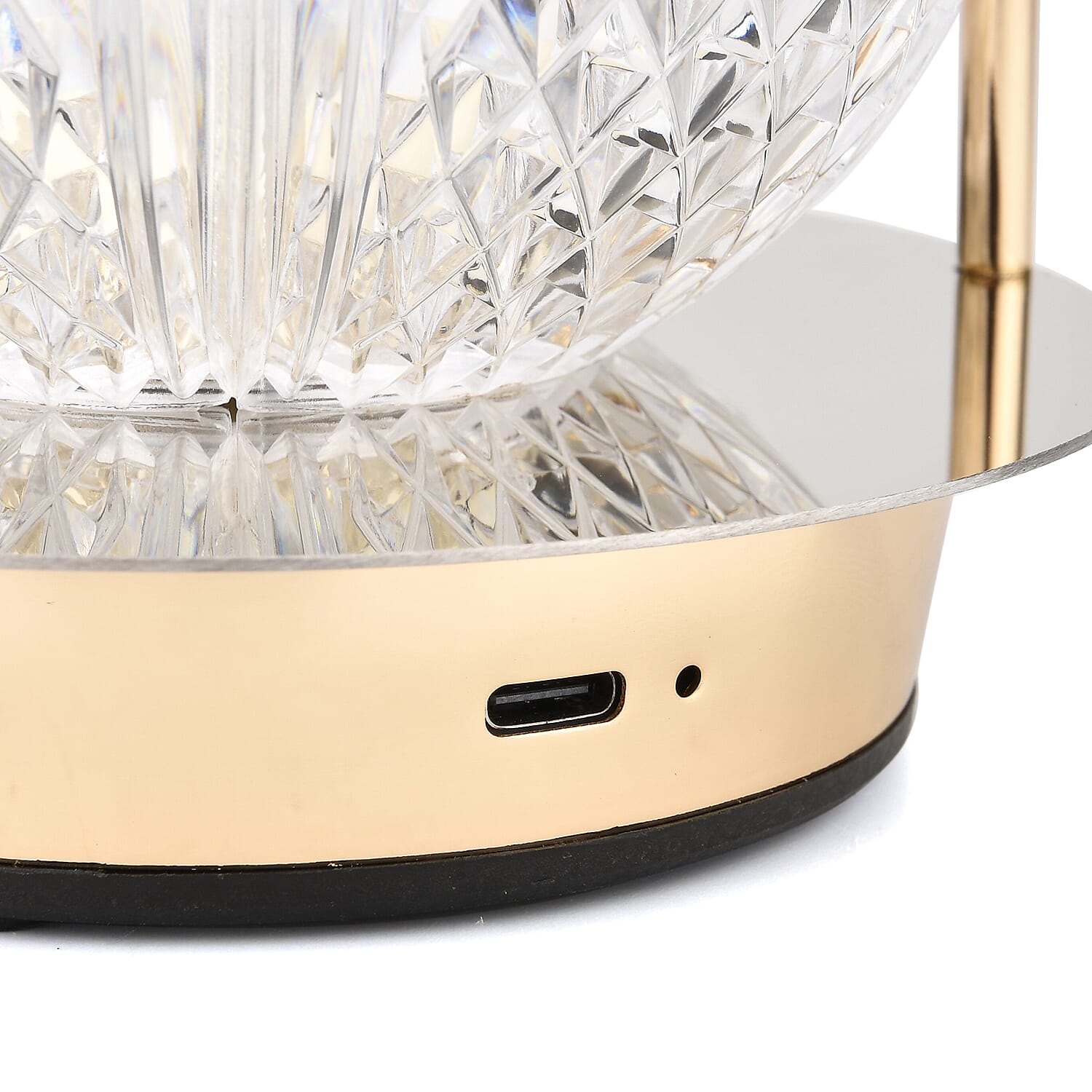 Rechargeable Crystal Effect Lamp with Touch Control (Battery 800mAh inc.) - Round