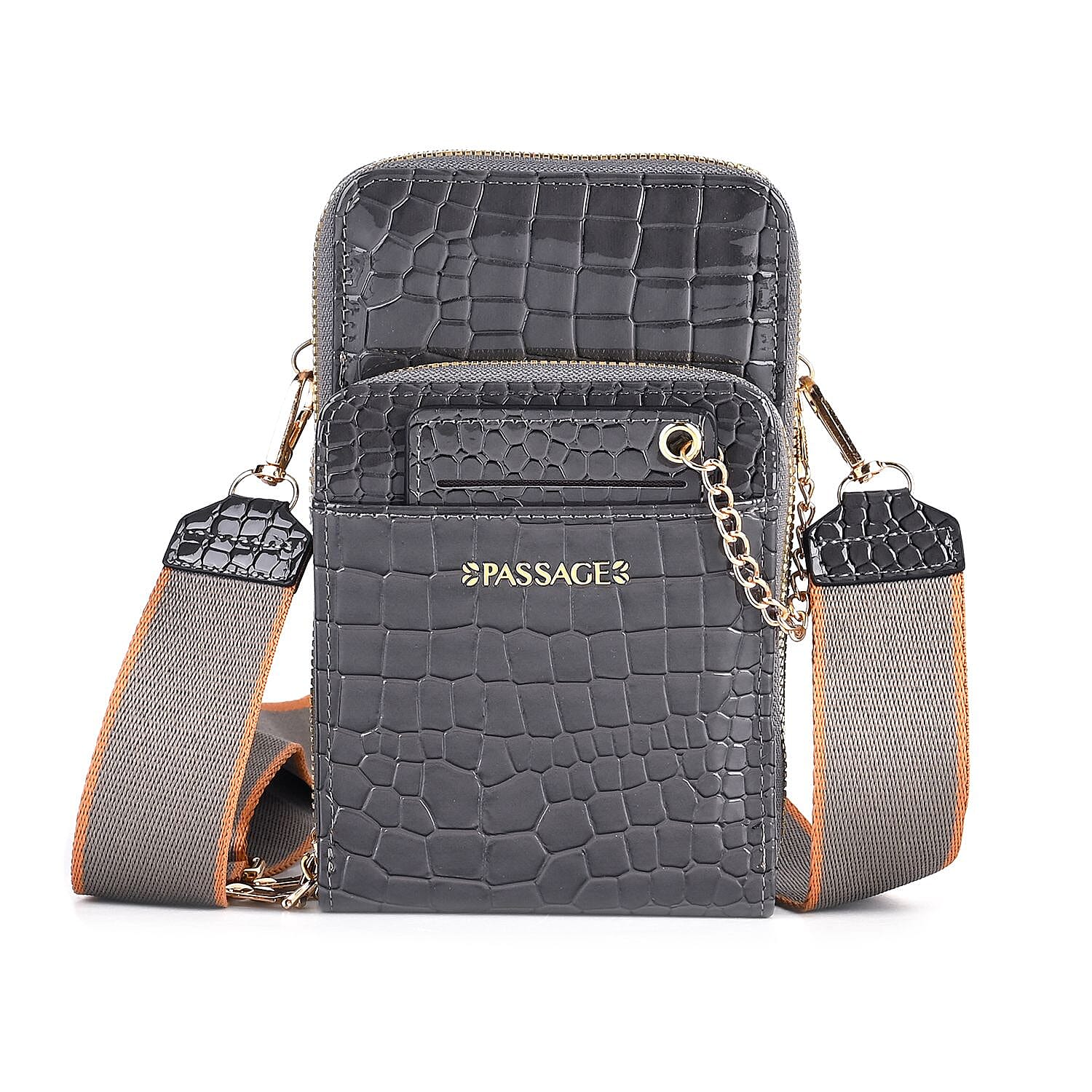 Passage PU Embossed Crossbody Bag