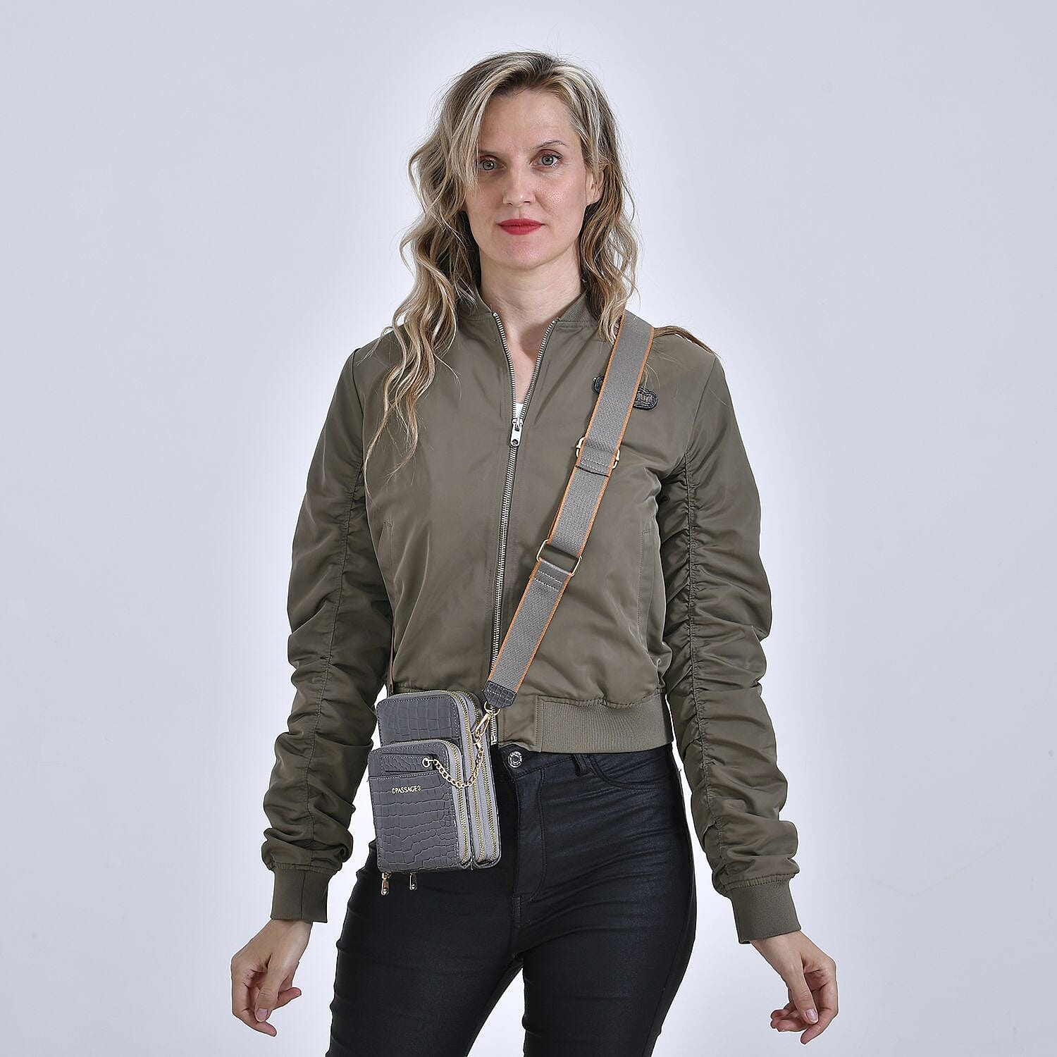 Passage PU Embossed Crossbody Bag