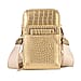 Passage Embossed Crocodile Pattern Crossbody Bag with Card Slot & Shoulder Strap - Lavender