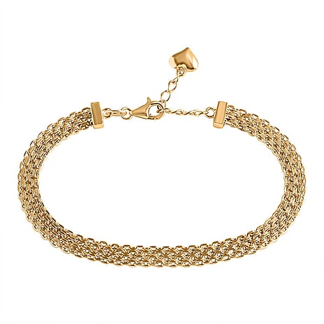 Limited Edition- 9K Yellow Gold Bismark Link Bracelet (Size 7-1 Inch Ext.)- Gold Wt. 3.35 Gms.
