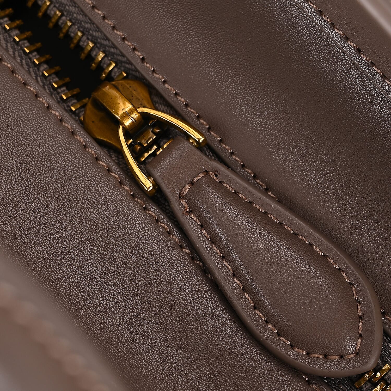 Genuine Leather Crossbody Bag with Handle Drop - Beige - White Genuine Leather Crossbody Bag with Handle Drop - Beige - White