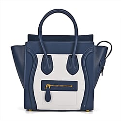 Genuine Leather Micro Luggage Tote Bag