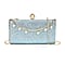 Leatherette Clutch Bag with Necklace - Bracelet - Black